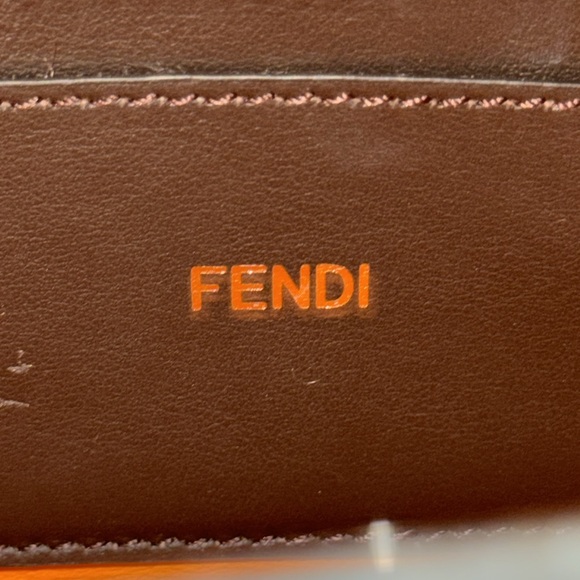Fendi Cuoio Romano Vitello Cover Bi-Color Peekaboo I See U X Cross Satchel - Picture 13 of 16